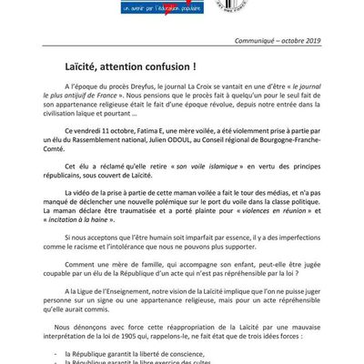 Laïcité, attention confusion !