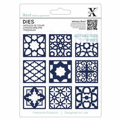 9 matrices de découpe tuiles marocaines en métal pour vos projets de scrapbooking