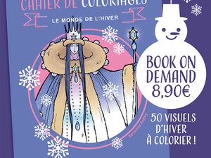 Graphisme et illustration pour la première de couverture de mes cahiers de coloriages et d'activités édités en "book on demand" - Un dimanche après-midi - 2023 - 2024 - édition papier du meilleur, remanié, de mes coloriages réalisés pendant 9 années pour le site internet Hugo l'escargot