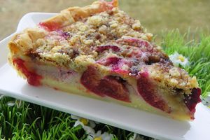 TARTE AUX QUETCHES ET SON CRUMBLE (thermomix)