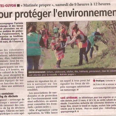 24 mars 2018: Nettoyage printemps Chatel-Guyon