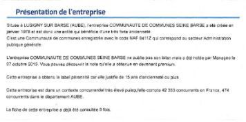 Seine Barse : fin de partie à 13 associées , pauvre petite entreprise ...