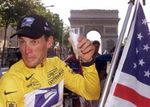 Lance Armstrong champion recordman du Tour de France du dopage en jaune