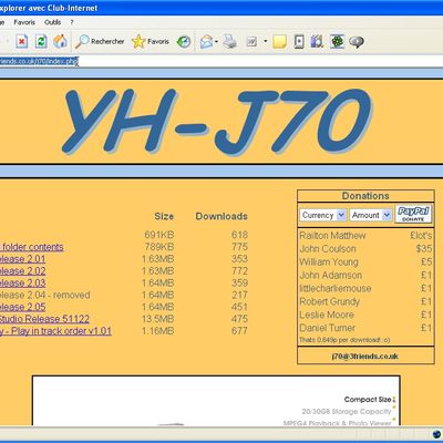 Mettre à jour le firmware du YH-J70
