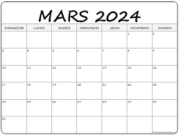Activités du mois de mars 2024