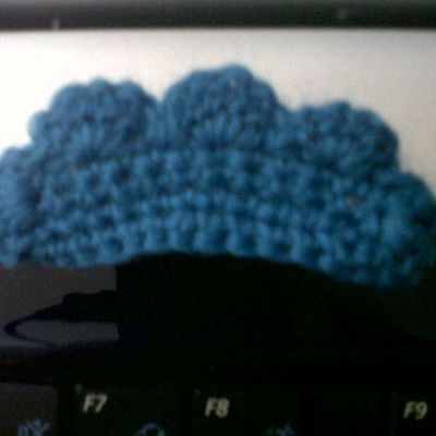 Barrette nuage au crochet