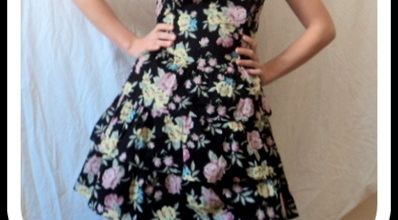 Robe Vintage à Fleurs Style Rock Grunge Pin-Up 38/40