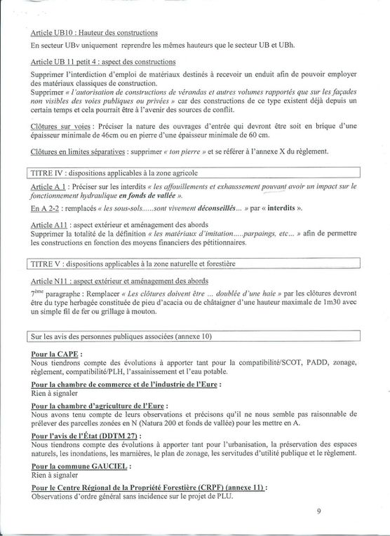 RAPPORT DU COMMISSAIRE ENQUÊTEUR APRES CONSULTATION