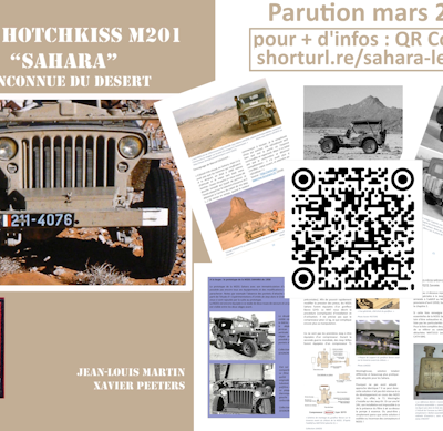 Nouveauté librairie : ​La jeep M201 Sahara  (par Xavier Peeters et Jean-Louis Martin) ​