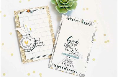 Duo de cartes Good things take time & love par Tacha