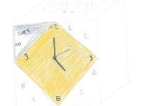 Les élèves du groupe 1 dessinent les futurs prototypes d'horloge avant de réaliser le choix d'un modèle.