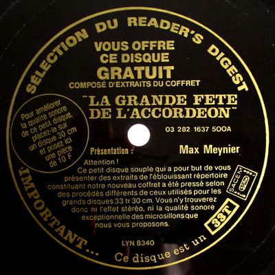 "La grande fête de l'accordéon" présentée par Max Meynier