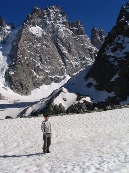 Quelques photos du we de l'ascension au glacier noir dans les Ecrins : Col est du Pelvoux et couloir N du coup de Sabre