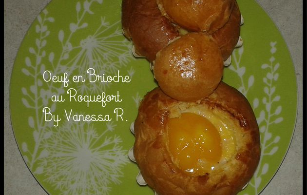 Oeuf en brioche au roquefort