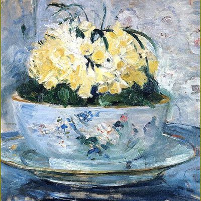 Les fleurs par les grands peintres - Berthe Morisot - jonquilles