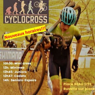 Modification des horaires du cyclo-cross de Beaumont sur Sarthe (72) du dimanche 18 décembre 2022