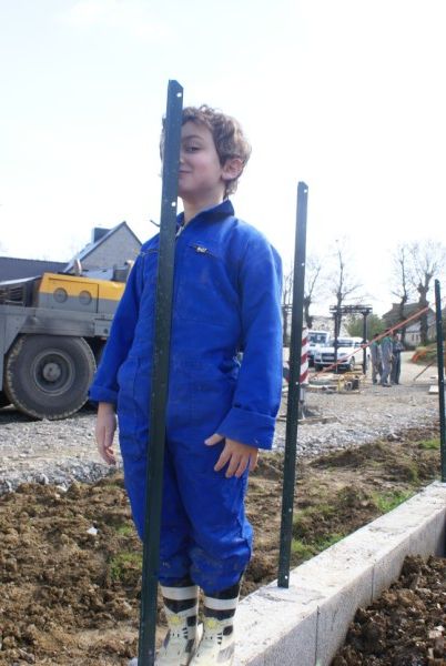 La structure de la maison , les murs en composite bois-ciment