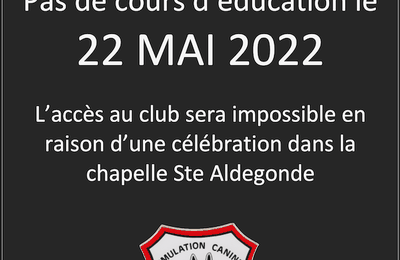 Cours d'éducation du 22 mai 2022