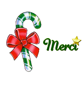 Merci  - Sucre d'orge - Etoile - Noël - Gif animé - Gratuit