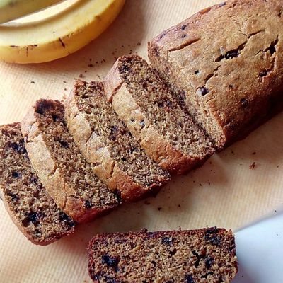 Pain à la banane ( BANANA BREAD ) aux pépites de Chocolat