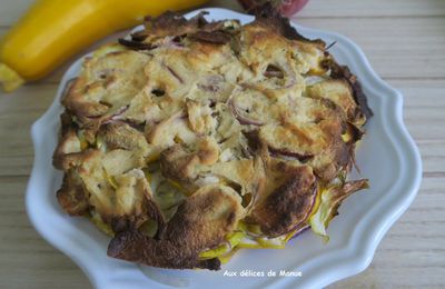 Gratin de courgettes jaunes à l'oignon et ricotta, à l'Extra Crisp ou pas - light