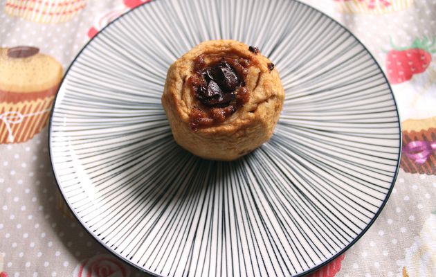 Pommes au four à l'amande et au chocolat