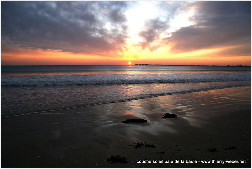 Couché de soleil baie de La Baule - Photos Thierry Weber Photographe de Mer Guérande La Baule