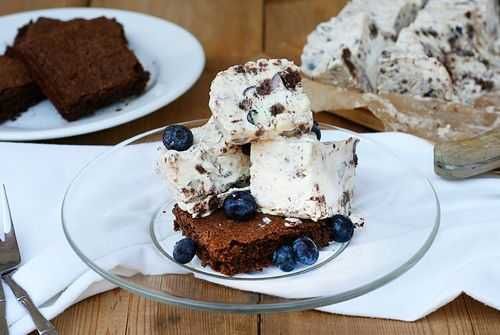 Brownie au chocolat blanc Blueberry Ice Cream