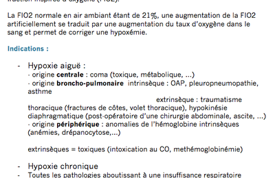 Un médicament : l'OXYGENE