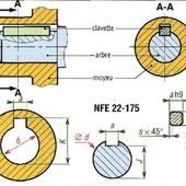 CLAVETTES-DIMENSIONS - MORTAISEUSE METAL - ACIER