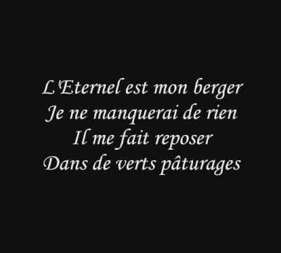 L'Éternel est mon berger - Psaume 23 - (French)