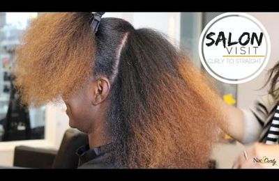 Salon Visit | Straightening Natural Hair (Type 4 hair)