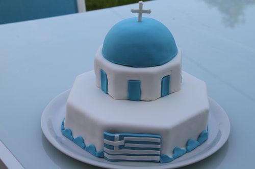 Gateau Theme Grece Le Blog De Lesgourmandisesdefanie