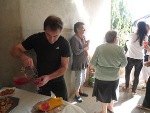 Cathy et Jean-Michel Houcke en pleine action pour l'inauguration