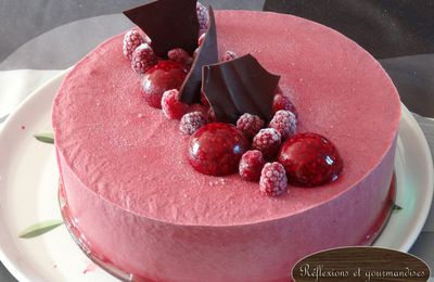 Entremet framboise chocolat