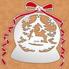 Kirigami gratuit boule de Noël paysage enneigé