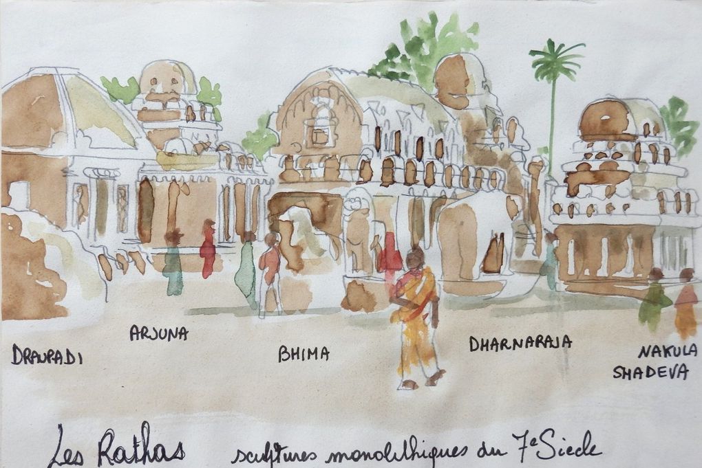 périple en Inde du Sud avec un calepin de croquis