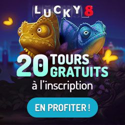 jouer aux jeux de casino en ligne en français sur Lucky 8 Casino - Bonus de 20 tours gratuits