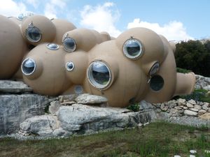 Module d'habitation de l'observatoire et habitat bulle par Antti LOVAG.