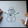 Como dibujar un muñeco de nieve paso a paso 2