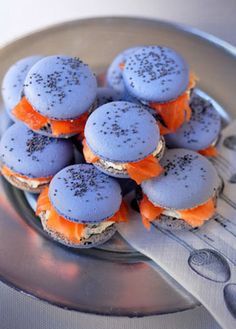 macarons salés au saumon