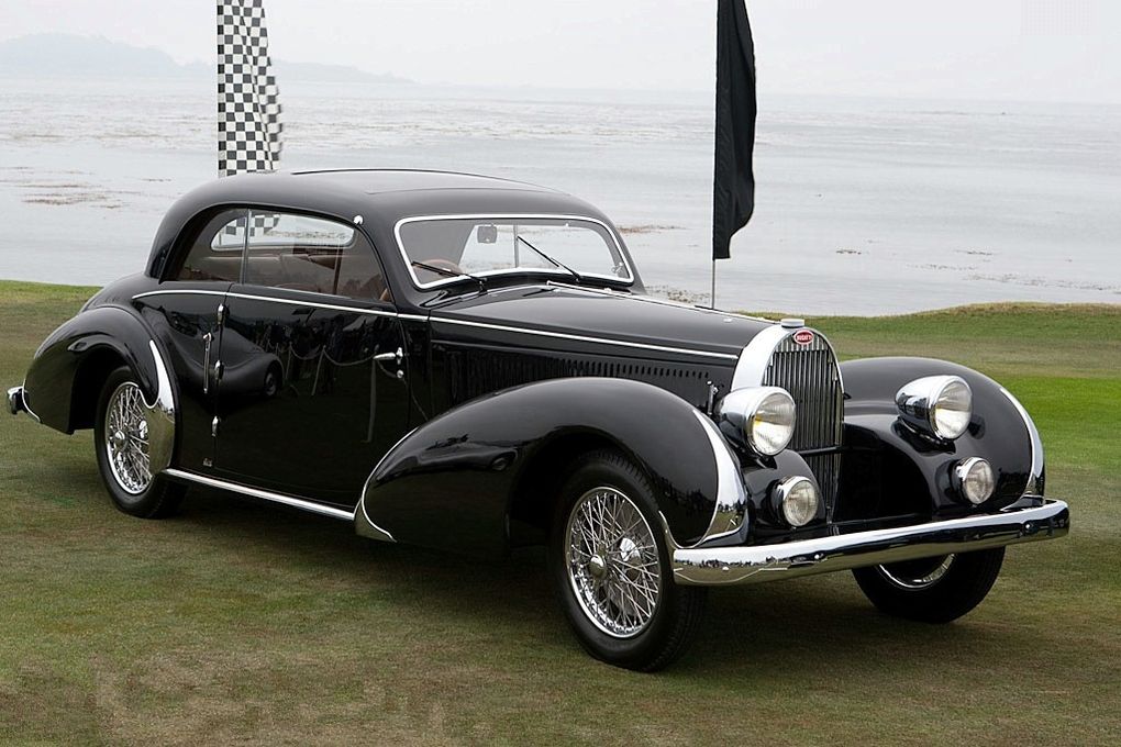 VOITURES DE LEGENDE (500) : BUGATTI TYPE 57  PAUL NEE PILARLESSS COUPE - 1936