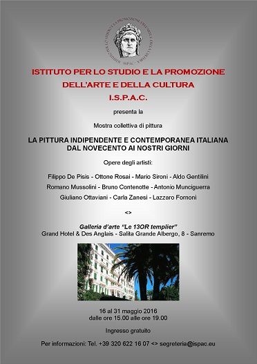 SANREMO: LA PITTURA INDIPENDENTE E CONTEMPORANEA ITALIANA DAL NOVECENTO AI NOSTRI GIORNI