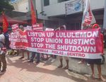 Filipinoj: Labourstart Kampanjo: haltigu la sindikatan subpremon ĉe provizisto de Lululemon