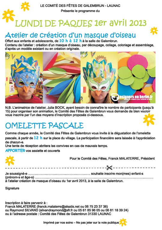 Cours, ateliers, stages...