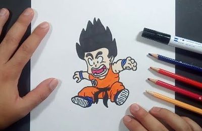 Como dibujar a Goku paso a paso 4 - Dragon ball