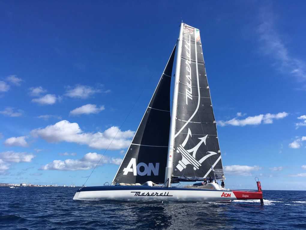 Maserati Multi 70 and Giovanni Soldini in San Francisco ready for the CA 500