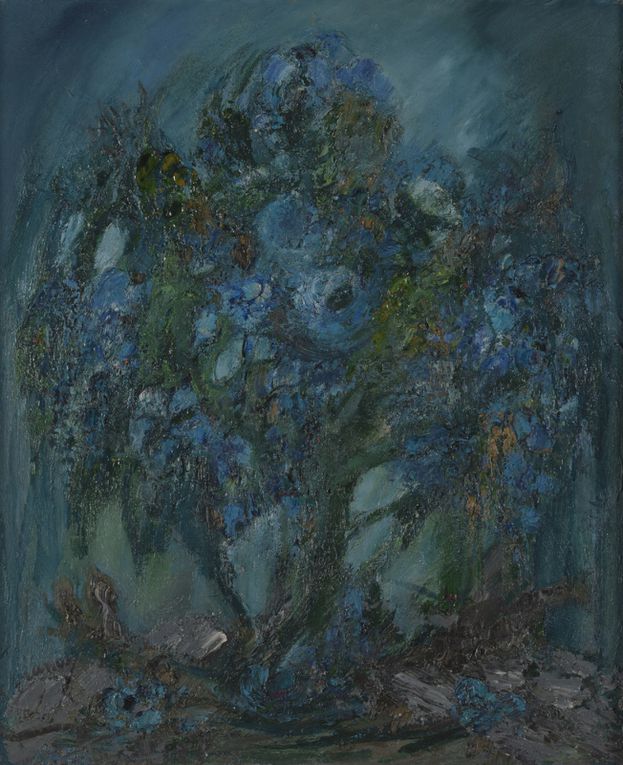 Arbres, circa 1996, huile