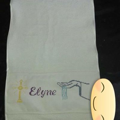 Serviette de baptême de ma fille