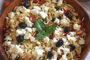 Salade d'orzo façon grecque